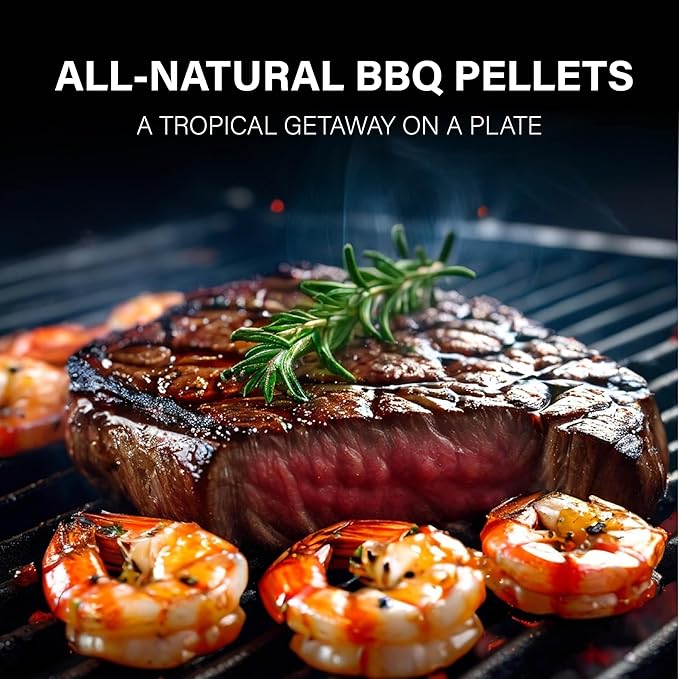 Taiwanese Mango Wood Smoking Pellets | Sweet Tropical BBQ Smoke | Use Less, Taste More | 100% Natural Hardwood for All Grills & Smokers | 2lb Bag