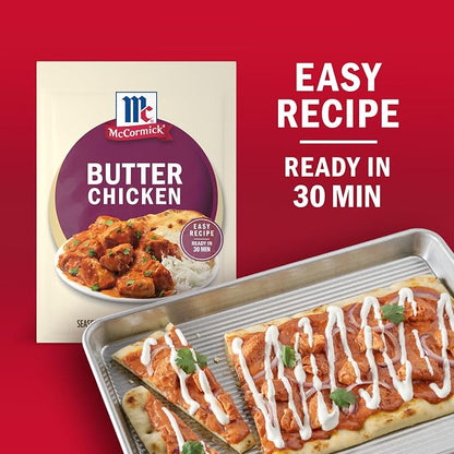 McCormick Seasoning Mix, Butter Chicken, For Aromatic Indian Butter Chicken That’s Ready in 30 Minutes, 0.87 oz (Pack of 12)