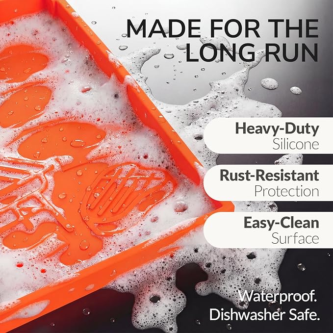22" Silicone Griddle Mat for Blackstone, Upgraded Full-Coverage Griddle Protector for Flat Top Grill, Heavy Duty Food-Grade Silicone Grill Mat, Protective Griddle Cover for Dirt, Rust & Debris