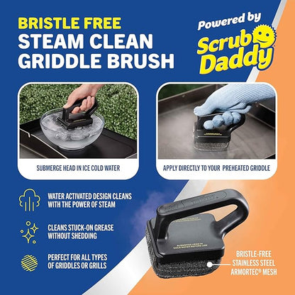 Mr. Bar-B-Q Bristle Free Large Steam Clean Griddle/Grill Brush Powered by Scrub Daddy