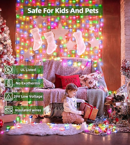 QUHUATU 750 LED 246FT Christmas Lights Outdoor, Super Long Waterproof Christmas String Lights with 8 Modes, Christmastree Lights with Timer Memory for Fence Garden Xmas Wedding Party Decor Multicolor