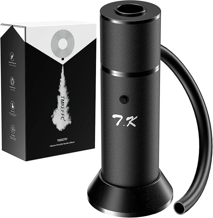 Smoking Gun Portable Smoker Infuser, Handheld Cocktail Smoke Food Smoker for Meat, Sous Vide, Drinks, Cheese, Cup Cover and Wood Chips Included, Black