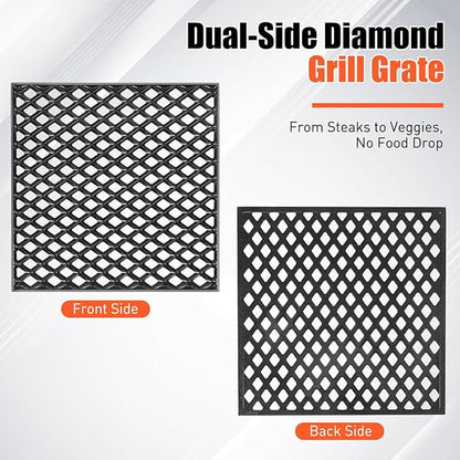 7670 Dual Sided Sear Grate for Weber Genesis 300 2022 SX-325S E-325S EX-325S, Genesis II 300/400 Series, Porcelain-Enameled Cast Iron Replacement Grate for Weber Crafted, Smokefire EX4/EX6 Grill