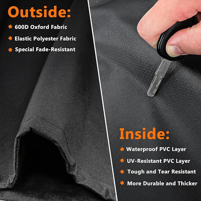 Utheer Grill Cover for Pit Boss Austin XL/Rancher XL, Z Grill 1000, 1100, 1100 Pro, 1000S, 1000SC, 1000Sq, 1000SC2, 1150 1500 Series Wood Pellet Grill, 600D Heavy Duty Waterproof, UV Protection Cover