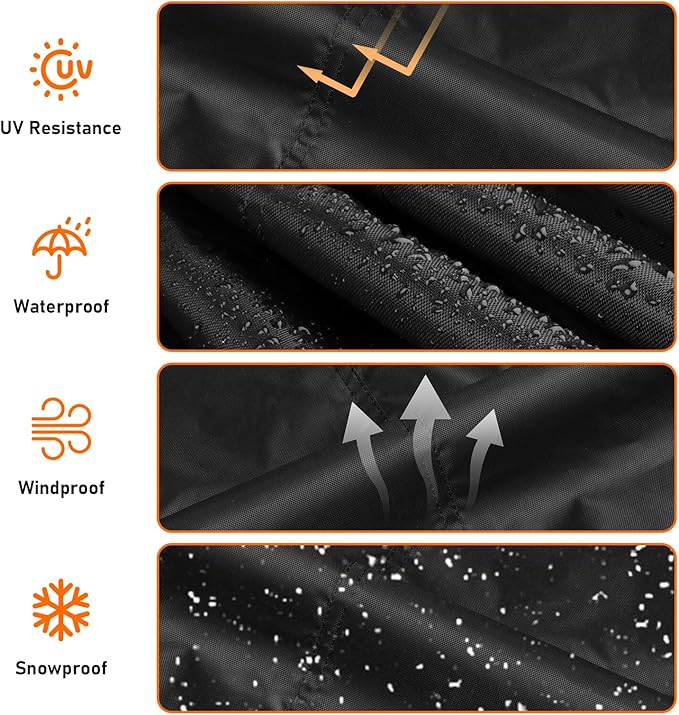 Charcoal Grill Cover,BBQ Grill Cover,Heavy Duty Waterproof Outdoor Round Smoker Cover for Most Charcoal Grill with Ventilation & Strap