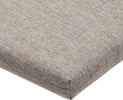 QILLOWAY Outdoor Indoor Seat Cushions, Square Foam Dining Chair Pads,All Weather, 17"x17"x3",2 Count(TAN/Grey)