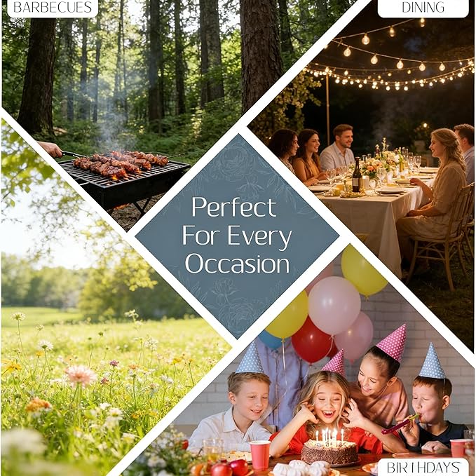 Vintage Wildflowers Vinyl Tablecloth - 55×78 Heavy Duty PVC Table Cover, 100% Waterproof & Heat Resistant for Outdoor Picnic Patio Party Kitchen Decor, Easy Wipe Clean