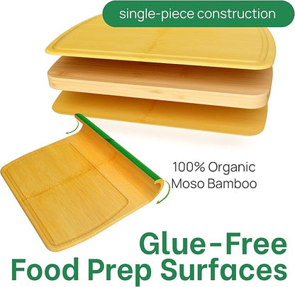 FSC-Certified Extra Large Bamboo Cutting Board Featuring 18 Inch Glue-Free Surface™ – XL, Non-Toxic Wooden Board for Family Kitchens, Butcher Block Style Food Prep with Lifetime Replacements