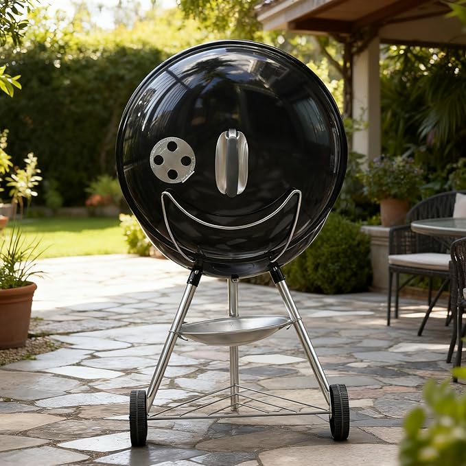 onlyfire Grill Lid Holder, Stainless Steel Slide a Side Lid Prop for All Weber 18”/22”/26” Charcoal Kettle Grills, Charcoal Grill Accessory for Weber Kettle