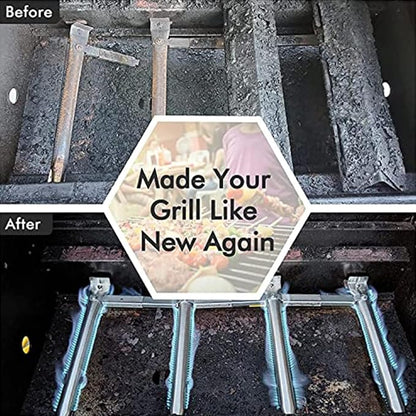 Hiorucet Grill Replacement Parts for Ken/More 146.34611410, 146.23673310, 146.23678310, 146.47468610, 146.16142210 Gas Grills, Grill Burner Tube, Heat Plate Shield, Crossover Tube Replacement Kit.
