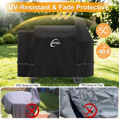600D Pellet Grill Cover for Pit Boss Austin XL & Rancher XL, Waterproof BBQ Smoker Cover, UV Resistant, No Tear, No Fading