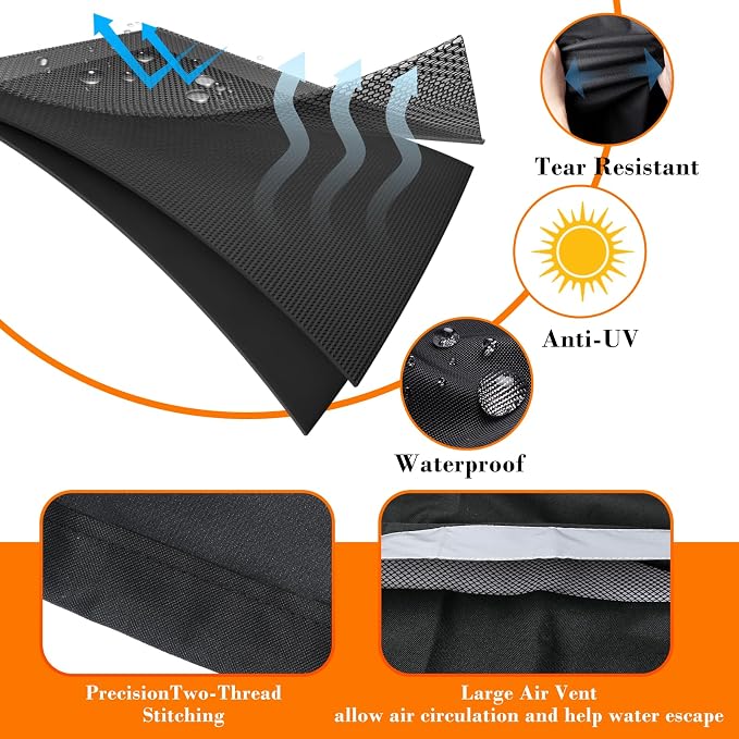 Prep Table Cover, Outdoor Dining Cart Cover, Pizza Oven Cart Covers, 53 Inch Waterproof Grill Cart Table Cover for Keter Unity XL, Food Prep Table, 600D Oxford, Anti-UV, 53''x26''x28''
