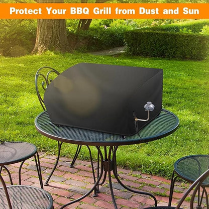 Grill Cover for Blackstone 22 Inch Griddle, Heavy Duty 600D Waterproof Oxford BBQ Grill Cover with Drawstrings, Flat top Gas Grill Cover Only Fits Blackstone 22" Tabletop Griddle with Hood