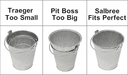 Smoker Bucket Drip Foil Liner Tray for Catching Grease, Compatible with Traeger, Oklahoma Joe, Pit Boss & Other Grill Bucket Accessories for Pro Pellet Oklahoma Joe's (12pk, 5.75x5.75 inches)
