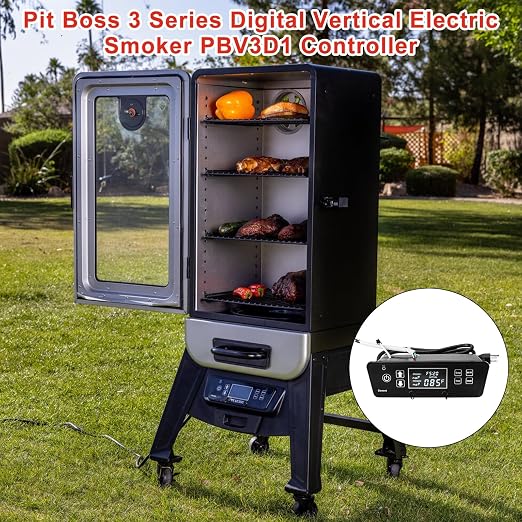Digital Thermostat Control Board Compatible with Pit Boss 3 Series Digital Electric Vertical Smoker, Electric Smoker Controller Replacement Parts for Pit Boss PBV3D1
