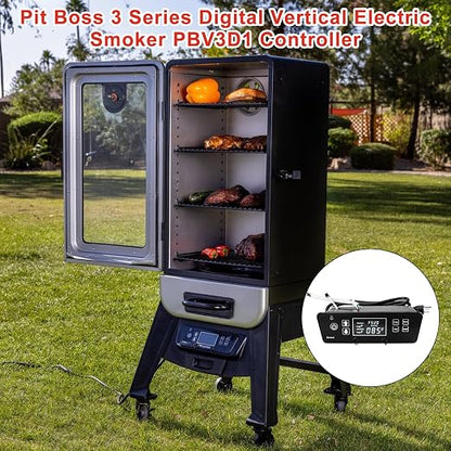 Digital Thermostat Control Board Compatible with Pit Boss 3 Series Digital Electric Vertical Smoker, Electric Smoker Controller Replacement Parts for Pit Boss PBV3D1