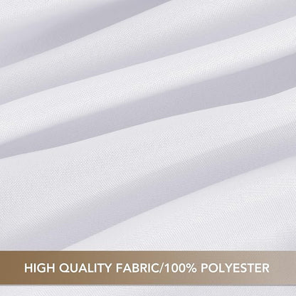 sancua White Tablecloths for 8 Foot Rectangle Tables, 6 Pack - Washable Polyester Fabric Table Cover for Wedding Wedding, Birthday Party, Banquet Reception, 60x120 Inch