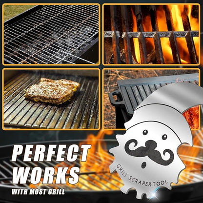 Christmas Stocking Stuffers for Husband Men Grill Brush and Scraper Bristle Free,BBQ Accessories Grill Brush for Outdoor Grill,Kitchen Gadgets Cleaner Small Gift Ideas