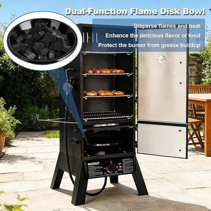 Flame Disk Bowl Replacement for Masterbuilt Gas and Dual Fuel Smokers Attachment, Flame Disk Pan Grill Part for Masterbuilt 911060006 9005100068 Accessories