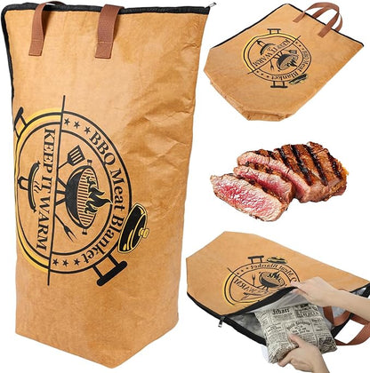 BBQ Blanket for Resting Meat - Insulated Brisket Blanket, Reusable Smoker Grilling Meat Resting Bag for Large Brisket Beef Pork Shoulders Turkeys, for Dad Father Daddy