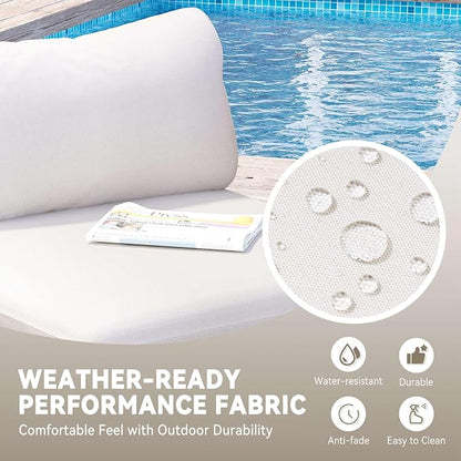 Crestlive Products Outdoor Patio Furniture Set with Coffee Table, 6 Seater Modular Oversized Patio Conversation Set with Cushions, Modern Sectional for Backyard, Deck, Porch, or Poolside