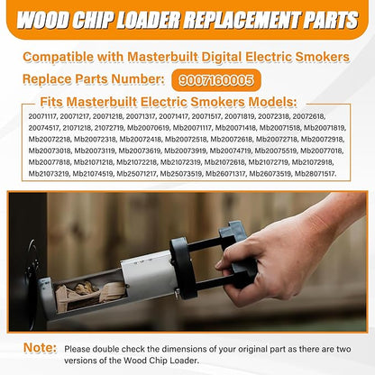 Wood Chip Loader for Masterbuilt Digital Electric Smokers, 2" Diameter Version, Replacement Parts: 9007160005, Fit for 20071117, 20071217, 20071218, 20071317, 20071417, 20071517, 20071819 and More