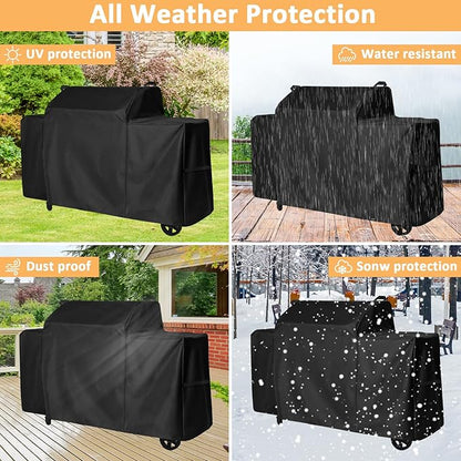 Grill Cover for Traeger Woodridge Pro and Woodridge Elite Grills, Full-Length All Weather Cover for Traeger BAC776 Wood Pellet Grill Smoker, Woodridge Pro Grill Accessories