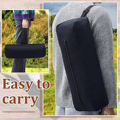 Amylove 2 Pcs Grill Tool Storage Bags BBQ Utensil Grilling Bags Oxford Cloth Barbecue Holder Pouch Foldable Hardware Grilling Accessory Grill Storage Bags for Outdoor Camping Picnic Trip, Black