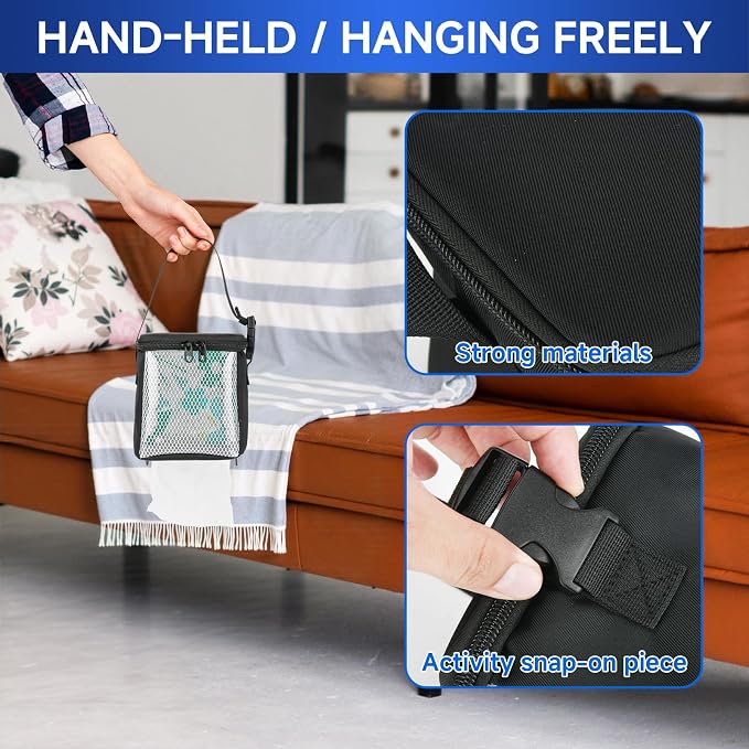 Facial Tissues Holder for Kleenex, Hanging Tissues Dispenser with Transparent Cover, Easy to Tear Tissues Waterproof Papers Towels Holder for Home, Dining, Bathroom, Bedroom (Facial Tissues)
