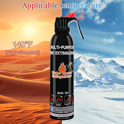 Fire Extinguisher for Home, 6 Pack Vehicle Fire Extinguishers with Mount, Portable Fire Extinguisher Effective on A, B, C, K Fires, Water-Based Extinguisher for Car Boat Office Truck Kitchen Garage RV