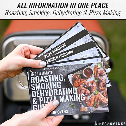 Reusable Liner Accessories and Cooking Guide Cheat Sheet for Ninja Woodfire Pizza Oven 8-in-1 Outdoor Smoker with Anti-Burn Rack Puller Stick OO100 OO101 OO101B Non-Stick Grill Mats by INFRAOVENS
