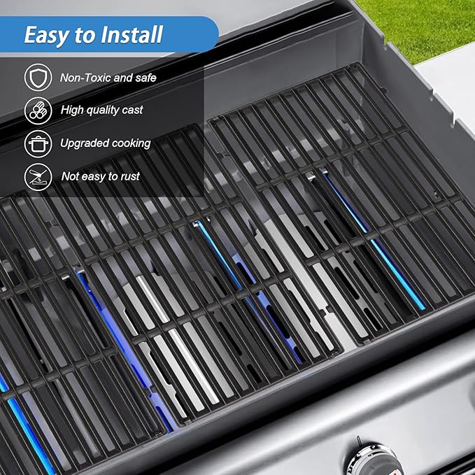 Grill Grates for Weber Genesis II - GS4 Cooking Grate Replacements for Weber 66089 66097, Cast Iron, 18.75"