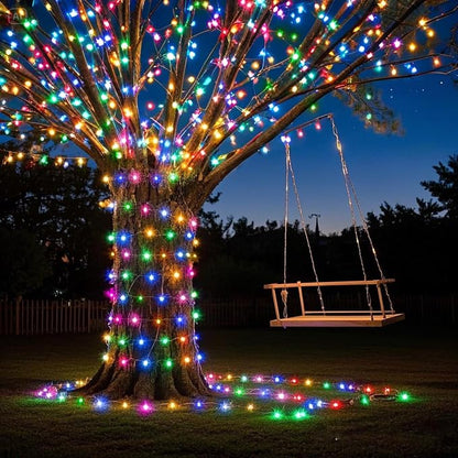 Christmas Lights Outdoor Waterproof Colorful String Lights Indoor 8 Modes Clear Wire 66ft 200 LED, Twinkle Fairy Lights Plug in for Bedroom Wedding Party Decorations, Pastel Multicolor