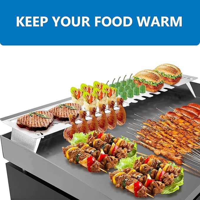 Utheer Warming Rack for Blackstone 36 Inch with/Without Hood Griddle Series, Griddle Warming Rack for Blackstone Airfryer/Rangetop 1923 1825 1554 1984, Stainless Steel Blackstone Griddle Warming Rack