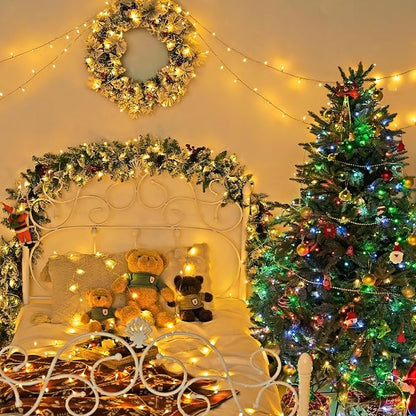 JMEXSUSS 200 LED Warm White & Multicolor Color Changing String Lights | 66ft String Lights Indoor Outdoor, Plug in, Connectable, Christmas Lights with Remote for Trees Xmas Party Decor