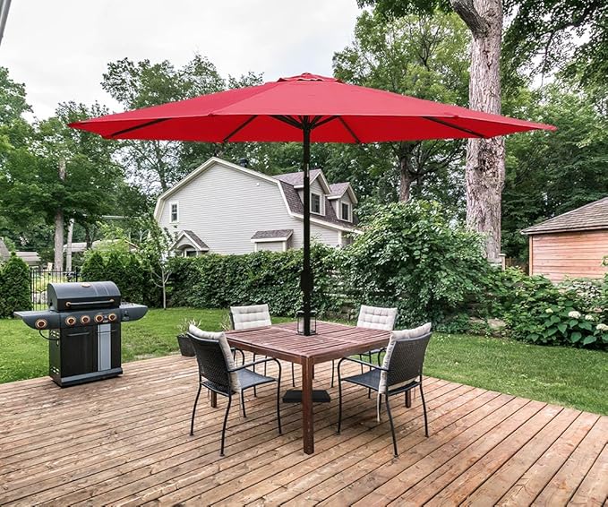 ontheway 11FT Patio Umbrella Enhanced Replacement Canopy Market Table 8 Ribs Umbrella Canopy