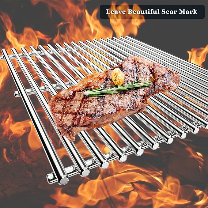 Orgneas 17.5 Inch Grill Grates for Weber Spirit 300 Series, Genesis Silver/Gold/Platinum B/C, Genesis 1000-3500, I - IV, 7638, 7639, Stainless Steel Cooking Grate Replacement Parts for Gas Grills