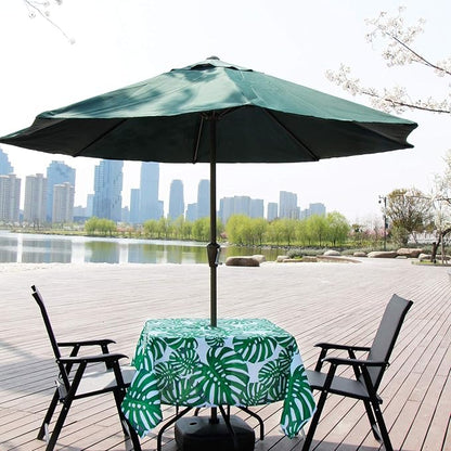 EHouseHome Outdoor Indoor 60inch SquareTablecloth with Umbrella Hole and Zipper, Waterproof Zippered Patio Table Cloths, Spring/Summer Table Covers for Backyard Circular Table/BBQs/Picnic