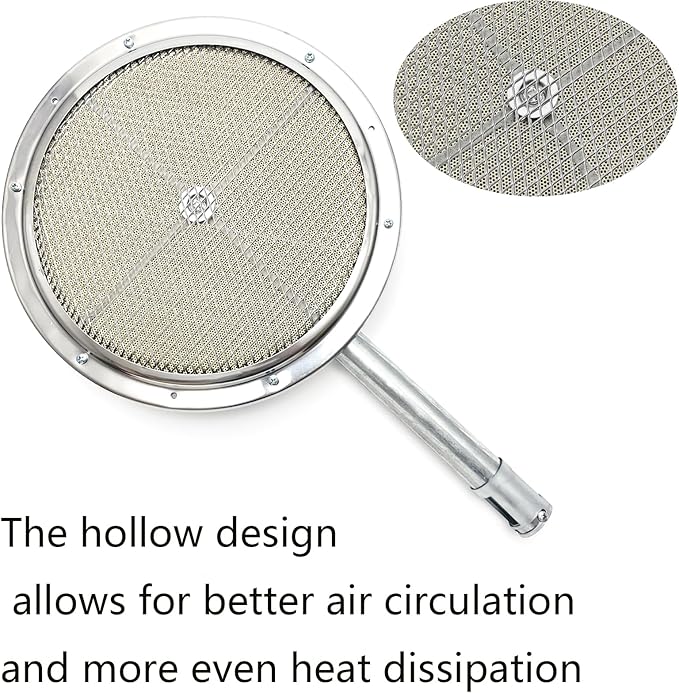 12" Outdoor Oven BBQ Infrared Searing Burner and Burner Valve, Round Ceramic Baking Burner for Turkey Fryer Burners, Outdoor Cooking, Fire Pit for DIY Grill setups