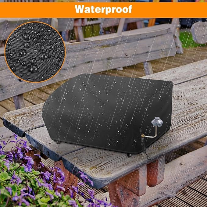 Grill Cover for Blackstone 22 Inch Griddle, Heavy Duty 600D Waterproof Oxford BBQ Grill Cover with Drawstrings, Flat top Gas Grill Cover Only Fits Blackstone 22" Tabletop Griddle with Hood