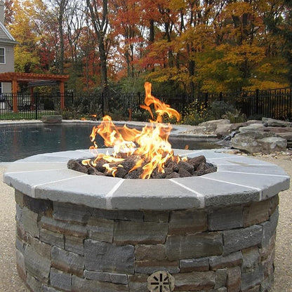 onlyfire 10 lb Large Black Lava Rocks, Volcanic Lava Stones for Outdoor Fire Pits, Indoor Fireplaces, Fire Bowl, Gas Logs and Landscaping, 2.75-5