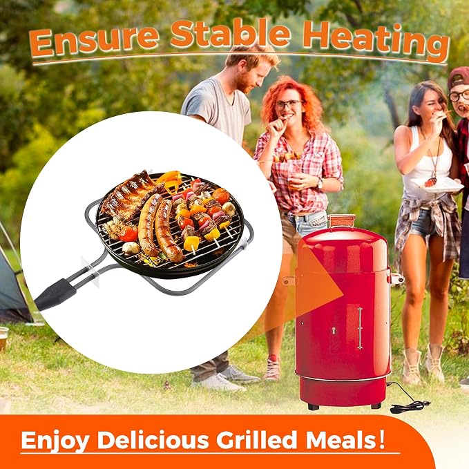 116-7000-0 Electric Heating Element | Compatible with Brinkmann Gourmet Electric Smoker - SmokeN Grill 810-5290-5 810-5290-C 810-7080-K 810-7090-S Heating, 1500 W