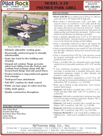 Pilot Rock A-Series Commercial Charcoal Grill - Made in USA