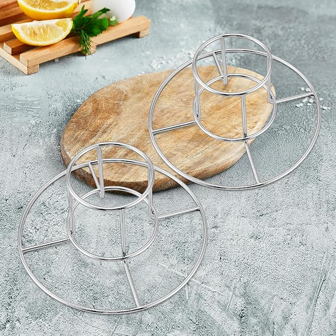 E-far 2-Pack Beer Can Chicken Holder for Grill Smoker Oven, Vertical Stainless Steel Beer Butt Chicken Stand for Whole Chicken Roaster, Food Grade & Non-toxic Rack for Tender and Juicy Chicken