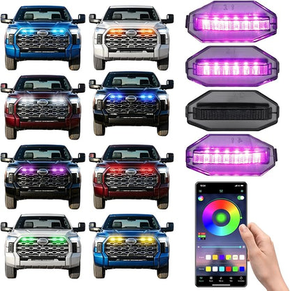 Led Grille Grill Lights for Tundra Platinum 1794 Edition 2022-2026 | RGB 3rd gen Grills raptor Light Toyota Tundra assembly accessories