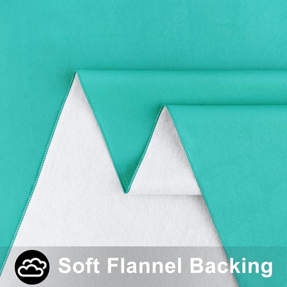 Smiry Rectangle Table Cloth 52x70 Inch, Waterproof Wipeable Vinyl Tablecloths Protector, Oil Spill Proof Plastic Table Cover for Dining, Picnic, Camping, Outdoor, Teal