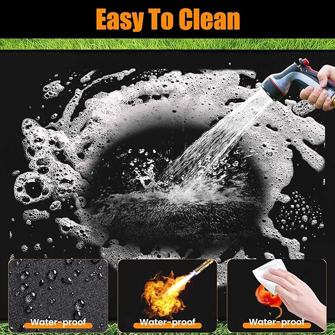 THMINS Extra Under Large Grill Mat, 90x48 Inches – Fireproof, Waterproof & Oil-Proof Deck and Patio Protector for Outdoor BBQ