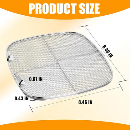 Stainless Steel Splatter Shield for Ninja Foodi AG301, Air Fryer Accessories, Air Fryer Splatter Guard Compatible with Ninja Foodi AG300, AG300C,AG301C, AG302, AG400