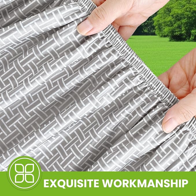 Smiry Spandex Fitted Tablecloth for 6 Foot Rectangle Tables, Washable Picnic Table Cover with Elastic, Stretch Reusable Table Cloth for Outdoor, Camping, Dining & Kitchen (Woven, 30"x72")