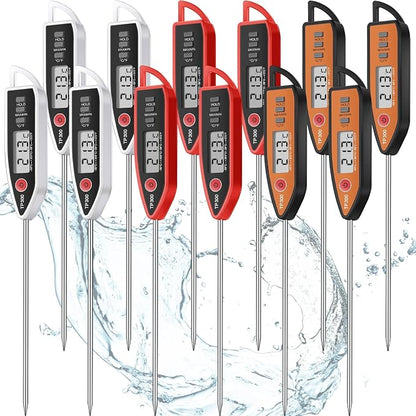 Digital Thermometer Food Meat Candy Water Immediate Read Thermometer for Kitchen Cooking(12 Pcs)